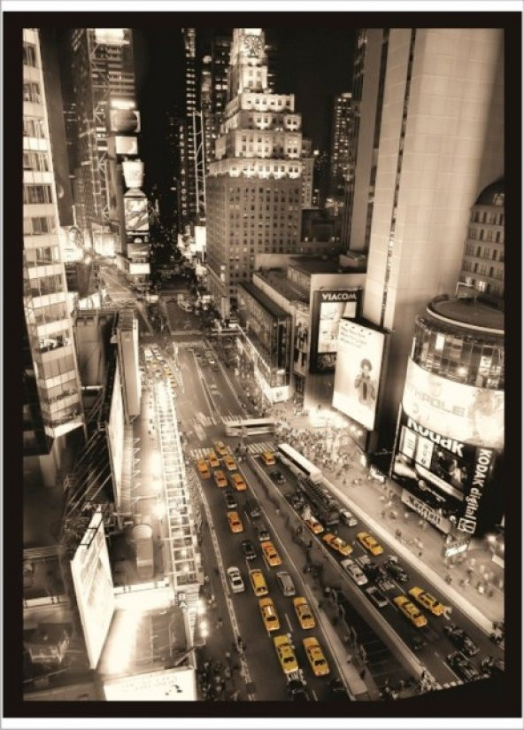 70cm X 100cm New York Gece Görüntüsü Poster Tablo ürün görseli 1