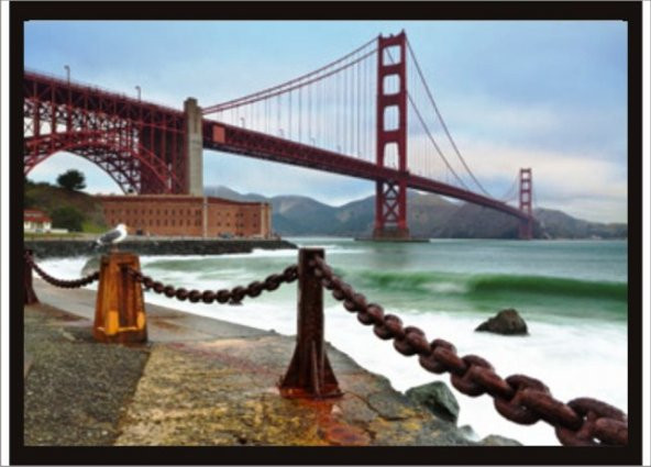 70x100cm Golden Gate Manzara Poster Tablo ürün görseli 1
