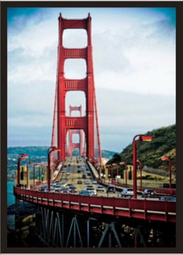 70x100cm Golden Gate Poster Tablo ürün görseli 1