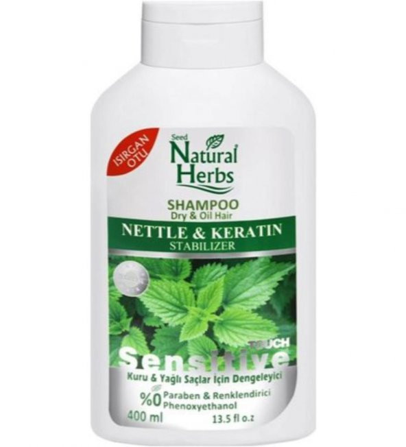 Natural Herbs Isırgan otlu Keratin Şampuan 400 ml ürün görseli 1