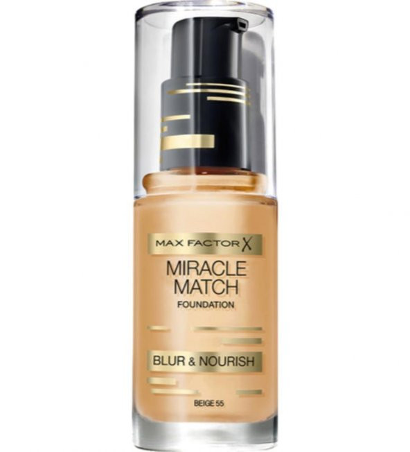 Max Factor Miracle Match Blur Nourish 55 Beige Fondöten ürün görseli 1