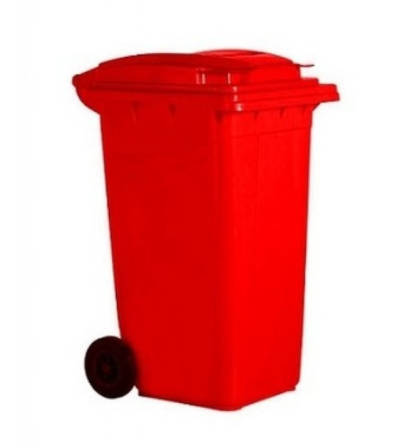 Plasticon Çöp Konteyneri 110 lt Tekerlekli A+ Isiya Karşı Dayanıklı - Turuncu Çöp Kovası ürün görseli 1