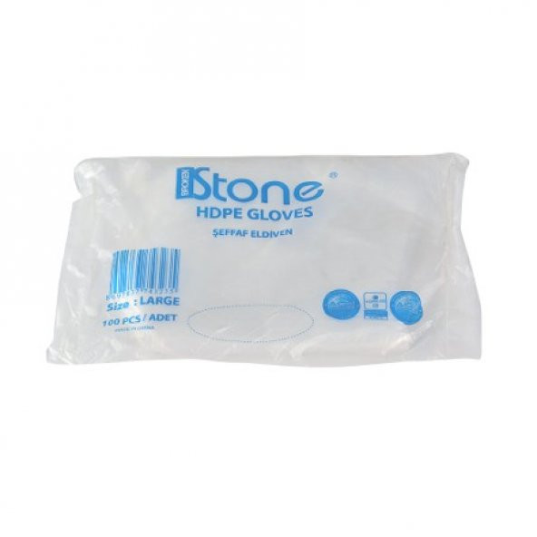 STONE TEK KULLANIMLIK ŞEFFAF ELDİVEN 100 ADET - Resim 2