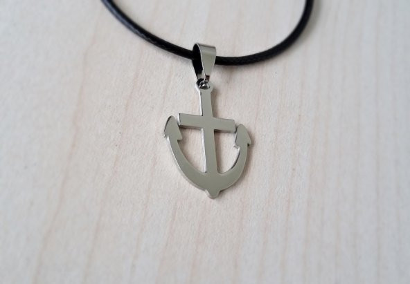 Çapa Çelik Kolye Erkek Kolye Bayan Kolye Unisex Çelik Kolye - Resim 2