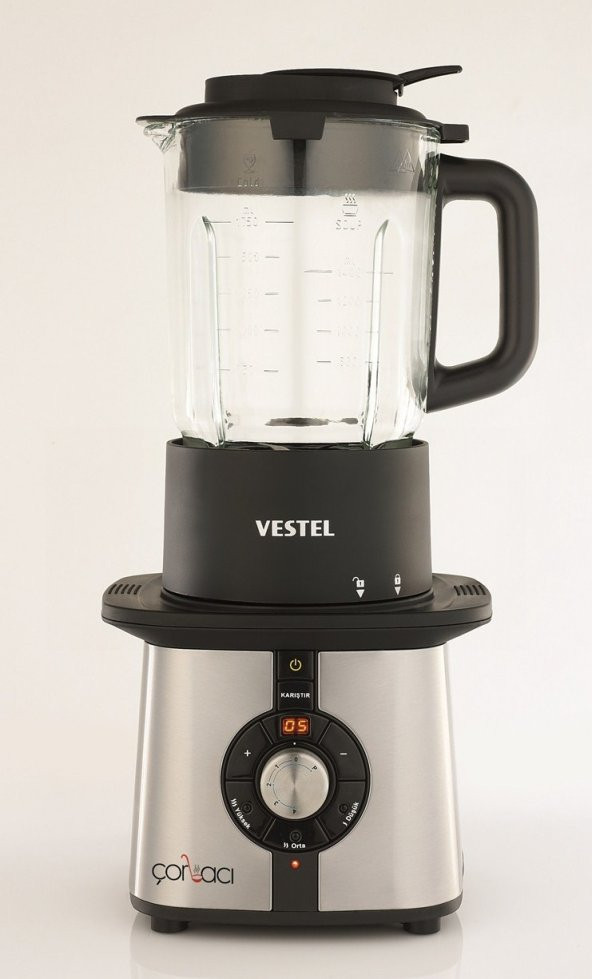 VESTEL DIGITAL GİZLİ REZİSTANS CAM-INOX KASA 1000W ÇORBACI ürün görseli 1