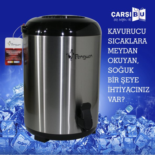 Penguen 1295C Su Termosu 9.5 Litre İçi Dışı Çelik Termos ürün görseli 1