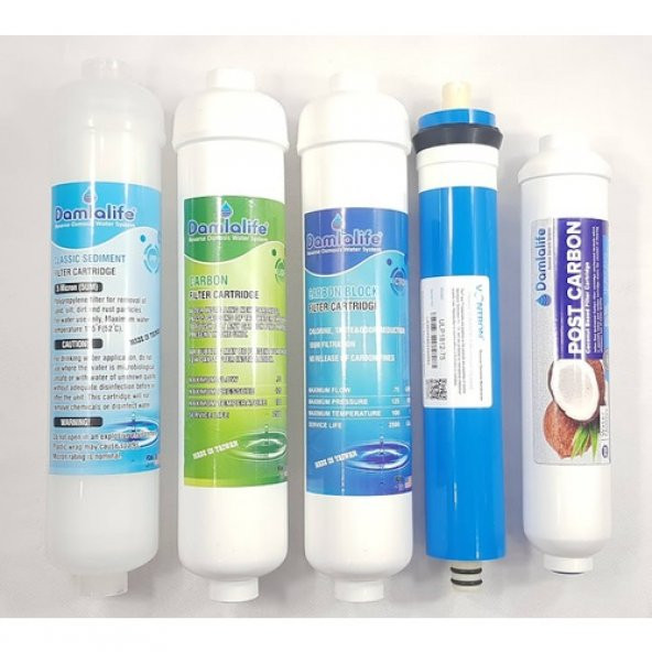 Damlalife 12 Inline 5 Li Filtre Seti Filtre Takımı ürün görseli 1