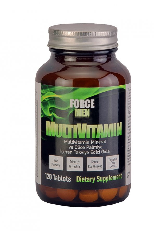 Force Men Multivitamin Saw Palmetto,Kırmızı kore Ginsengi 120 Tablet ürün görseli 1