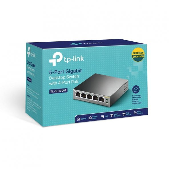 OMADA 5 Port 10/100/1000Mbps 4 Port Poe TL-SG1005P ürün görseli 1