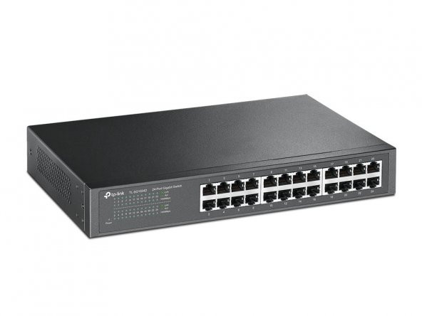 TP-LINK 10/100/1000Mbps 24xPort Masaüstü Raf Tipi Metal Kasa Switch TL-SG1024D ürün görseli 1