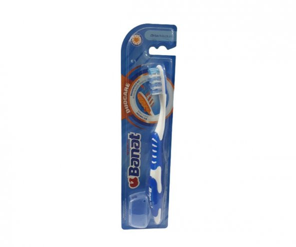 Banat Duocare Medium/Orta Diş Fırçası - Mavi - Resim 2