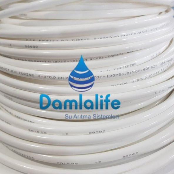 Damlalife Su Arıtma Hortumu 3/8 10 Mm Filtre Hortum Nsf Onaylı (5 Metre) ürün görseli 1