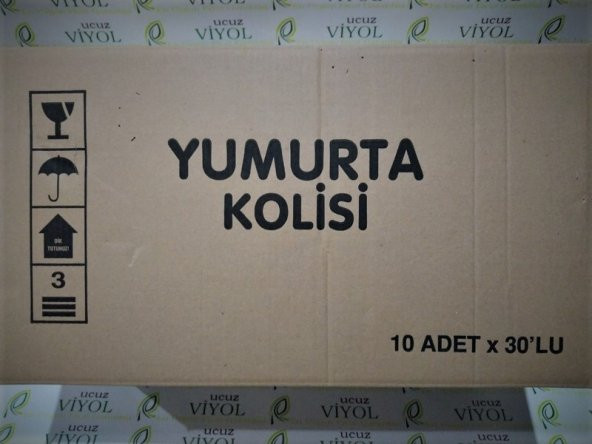 30 LU YUMURTA VİYOLU TAŞIMA KOLİSİ 10 ADET ( KOLİ, MUKAVVA, YUMURTA TRANSFER KOLİSİ ) ürün görseli 1