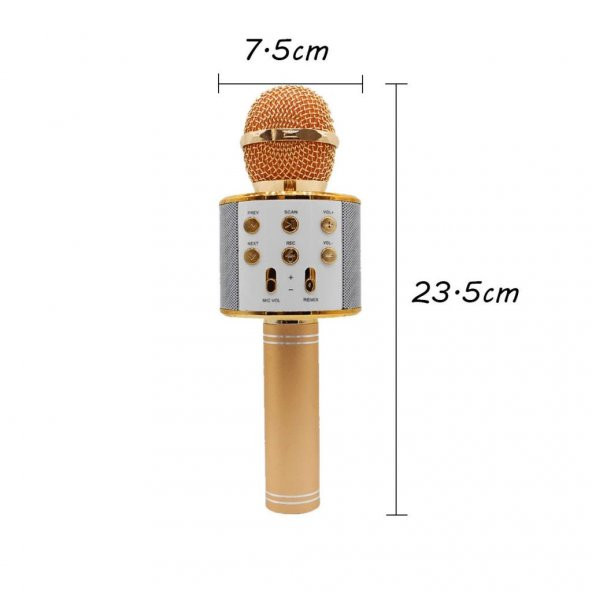 Sihirli Karaoke Mikrofon Bluetooth Sd Card Mikrofonu - Resim 2