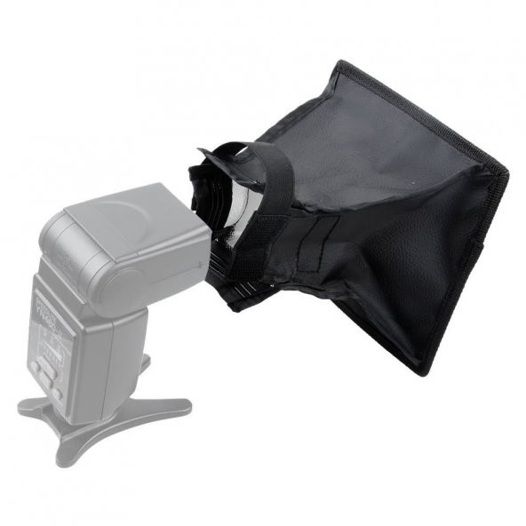 Universal 15x17cm Flaş Softbox Diffuser, Canon Nikon Sony Pentax - Resim 4