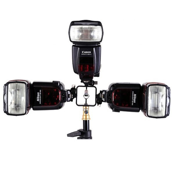 Tripod veya Işık Standı İçin 3 Flaş Sabitleme Adaptörü - Resim 7