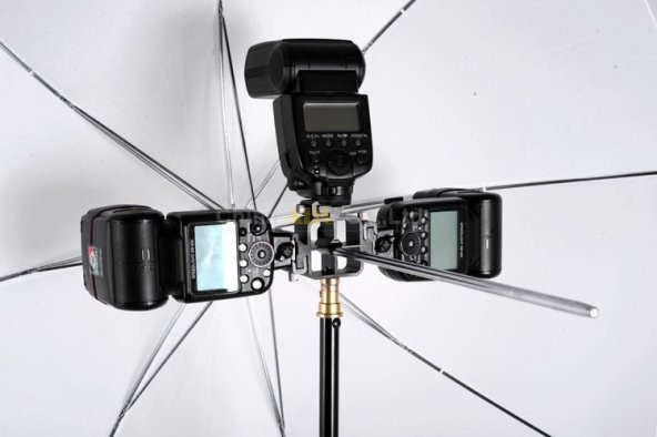 Tripod veya Işık Standı İçin 3 Flaş Sabitleme Adaptörü - Resim 8
