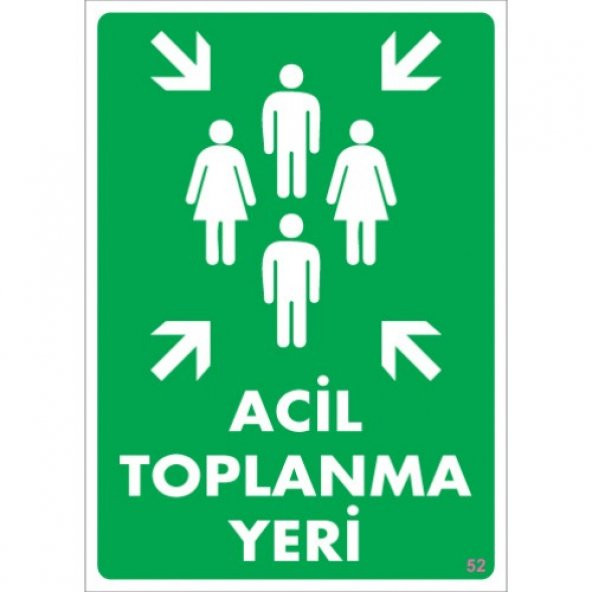 SÖNSAN UYARI LEVHALARI "ACİL TOPLANMA YERİ" PVC 25*35 ürün görseli 1