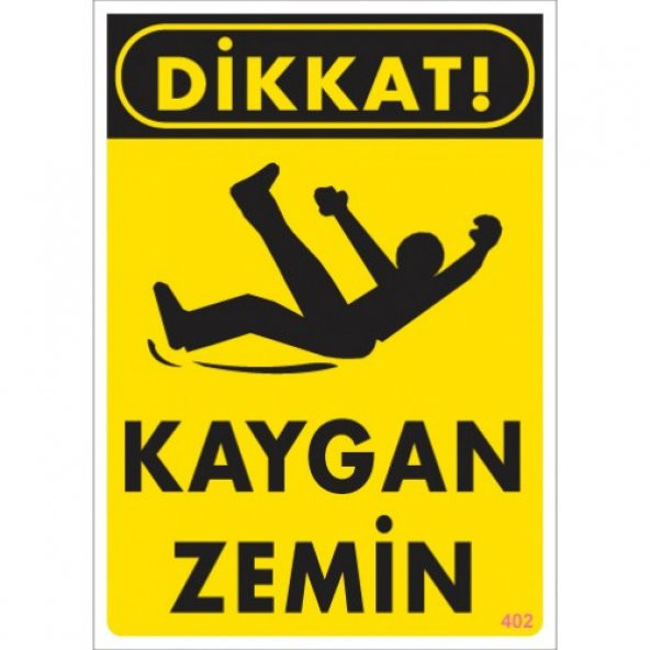 DİKKAT KAYGAN ZEMİN  PVC  LEVHA ürün görseli 1