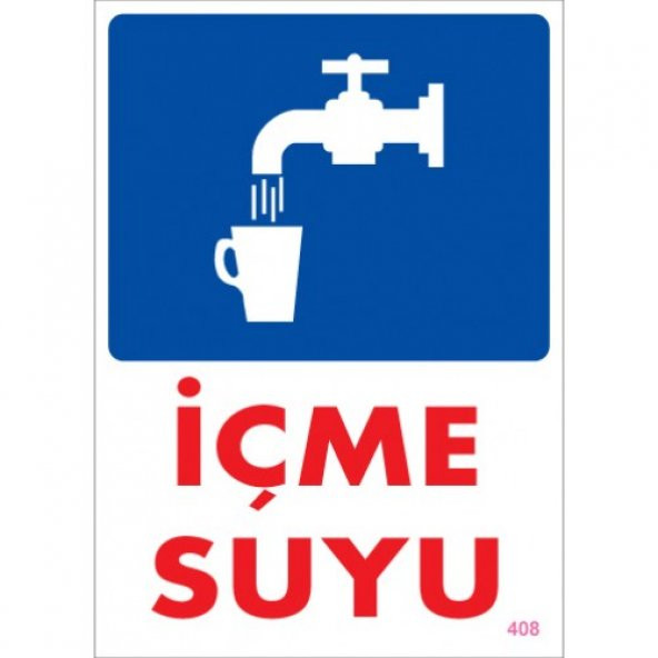 SÖNSAN UYARI LEVHALARI ''İÇME SUYU'' PVC 25*35 ürün görseli 1