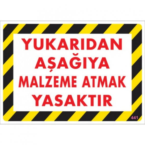 SÖNSAN UYARI LEVHALARI YUKARIDAN AŞAĞIYA ... PVC 25*35 ürün görseli 1
