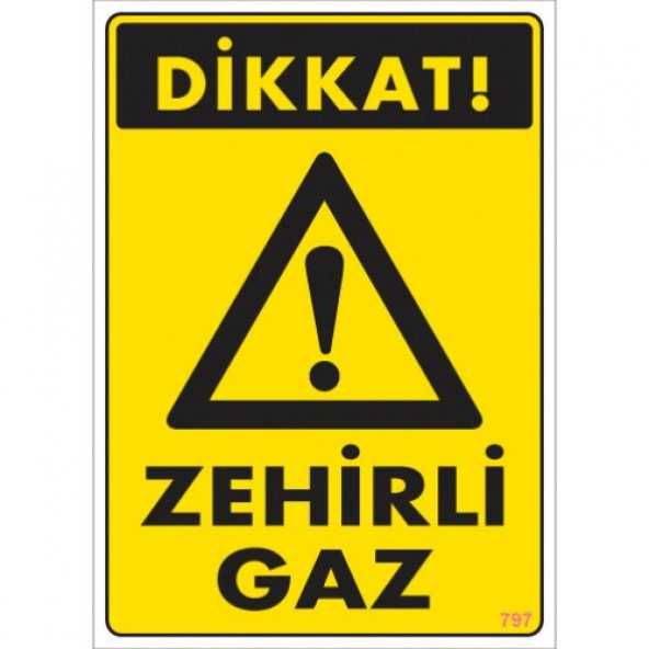SÖNSAN UYARI LEVHALARI "DİKKAT ZEHİRLİ GAZ" PVC 25*35 ürün görseli 1