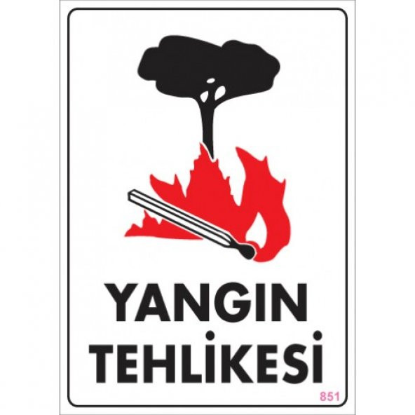 SÖNSAN UYARI LEVHALARI ''YANGIN TEHLİKESİ ''PVC 25*35 ürün görseli 1