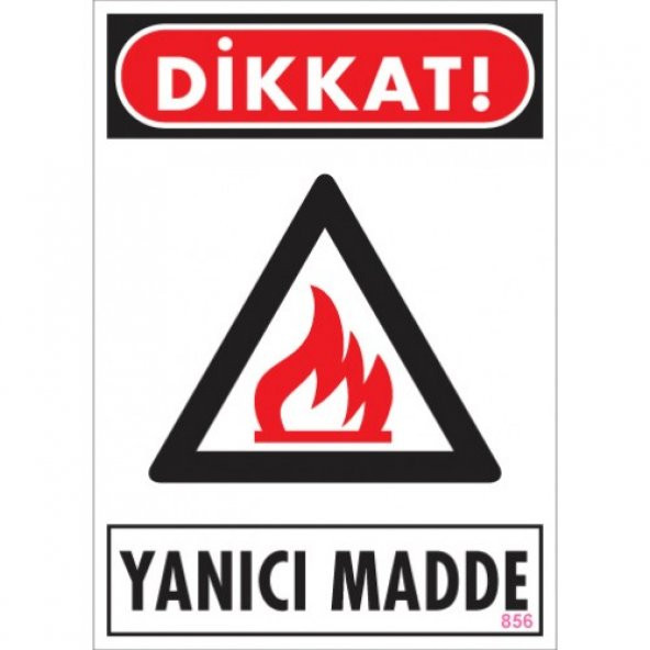 SÖNSAN UYARI LEVHALARI ''DİKKAT YANICI MADDE ''PVC 25*35 ürün görseli 1