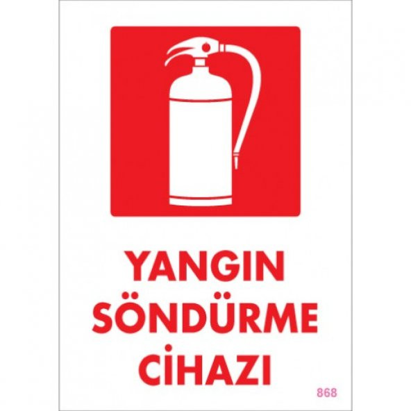 SÖNSAN UYARI LEVHALARI ''YANGIN SÖNDÜRME CİHAZI'' PVC 25*35 ürün görseli 1