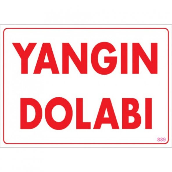 SÖNSAN UYARI LEVHALARI '' YANGIN DOLABI ''  PVC 25*35 ürün görseli 1