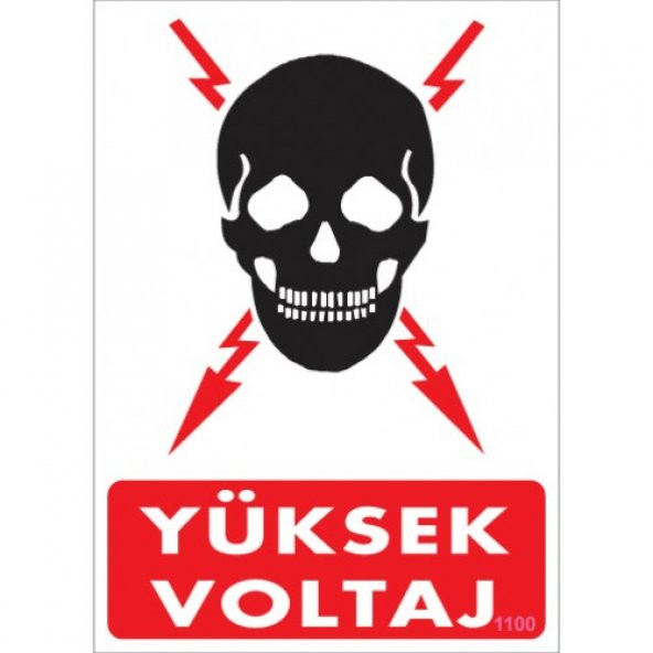 SÖNSAN UYARI LEVHALARI - YÜKSEK VOLTAJ -PVC 25x35 cm ürün görseli 1