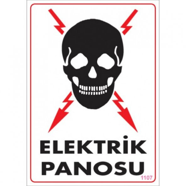 SÖNSAN UYARI LEVHALARI - ELEKTRİK PANOSU - PVC 25x35 ürün görseli 1