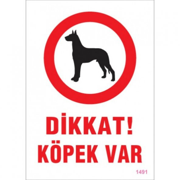 SÖNSAN UYARI LEVHALARI  -DİKKAT KÖPEK VAR - PVC 25X35 CM ürün görseli 1