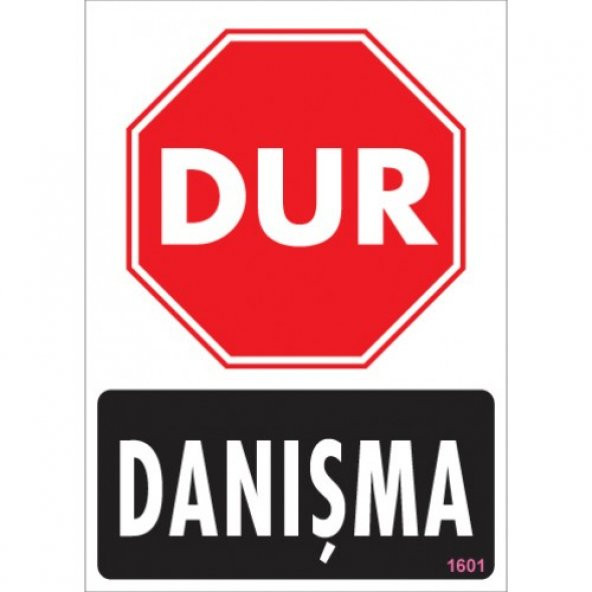 SÖNSAN UYARI LEVHALARI -DUR DANIŞMA-'PVC 25X35CM ürün görseli 1