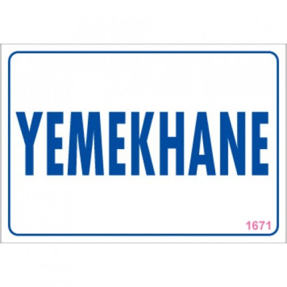 SÖNSAN UYARI LEVHALARI   YEMEKHANE   PVC 17,5-25 CM ürün görseli 1