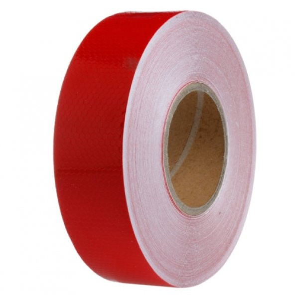 Petekli Desen Kırmızı Fosfor Şerit  5 cm x 5 Mt 540065 ürün görseli 1