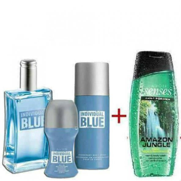 AVON İNDİVİDUAL BLUE ERKEK PARFÜM SETİ 4 LÜ SET ürün görseli 1