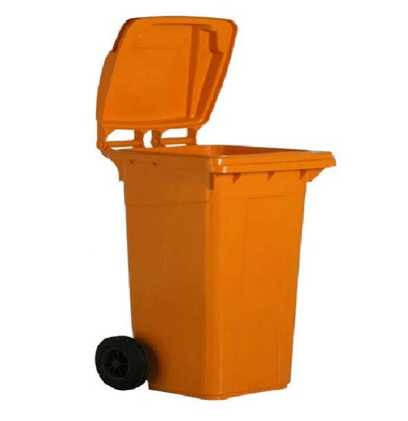 Plasticon Plastik Çöp Konteyneri 240 lt A+ Kalite Isıya Dayanıklı - Turuncu ürün görseli 1