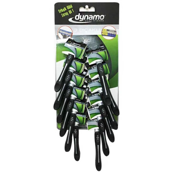 Dynamo 3 Bıçaklı Erkek Tıraş Bıçağı ( Kartela bıçak 12 adet) ürün görseli 1
