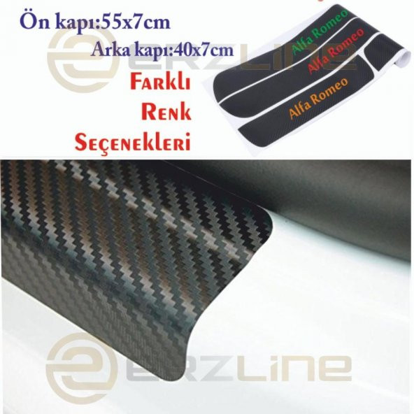 Opel Vectra Karbon Kapı Eşiği Sticker (4 Adet) - Resim 5