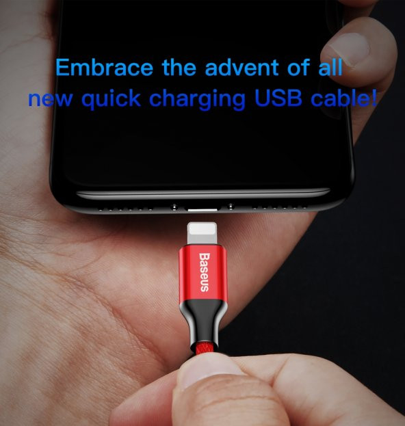 Baseus Yiven Type-C to İphone 1M Bir Ucu Type c Bir Ucu İphone - Resim 6