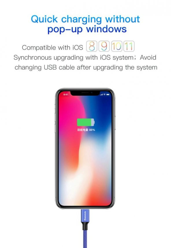 Baseus Yiven Type-C to İphone 1M Bir Ucu Type c Bir Ucu İphone - Resim 10