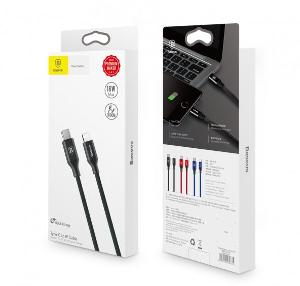 Baseus Yiven Type-C to İphone 1M Bir Ucu Type c Bir Ucu İphone - Resim 12
