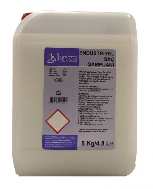 Birka Endüstriyel Saç Şampuanı 5 Kg. ürün görseli 1