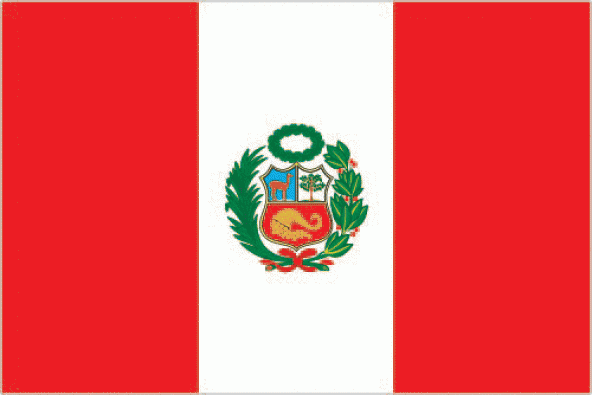 Peru 15x22,5 Masa Bayrağı (Direksiz) ürün görseli 1
