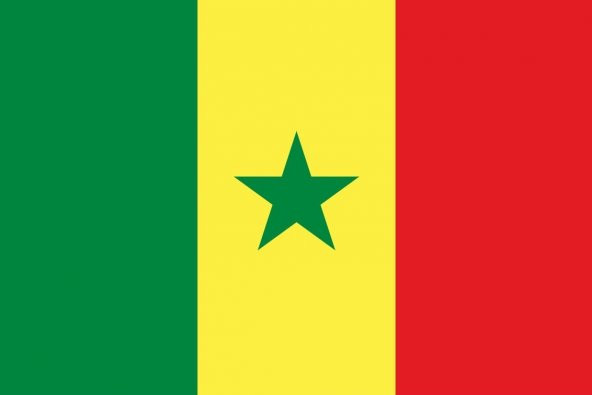 Senegal 15x22,5 Masa Bayrağı (Direksiz) ürün görseli 1