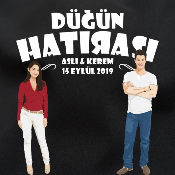 Düğün Hatırası Kumaş Pankart 150x250 cm - Resim 2