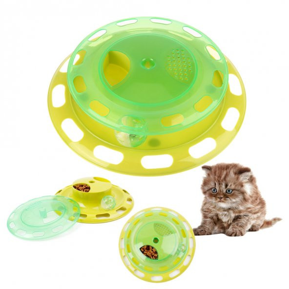 Cat Turntable Eğlenceli Kedi Mama Kabı - Resim 3