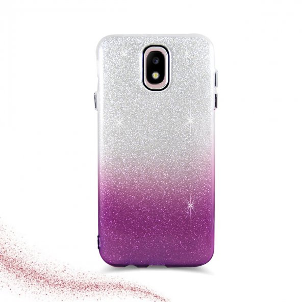 Samsung J7 Pro Simli Kamera Korumalı İnce Silikon - Resim 4