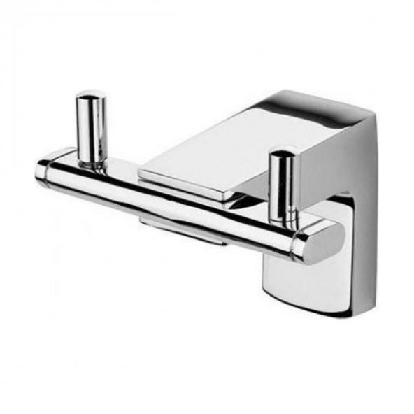 Tema Premium İkili Banyo Askılığı Bornozluk Paslanmaz Krom ürün görseli 1
